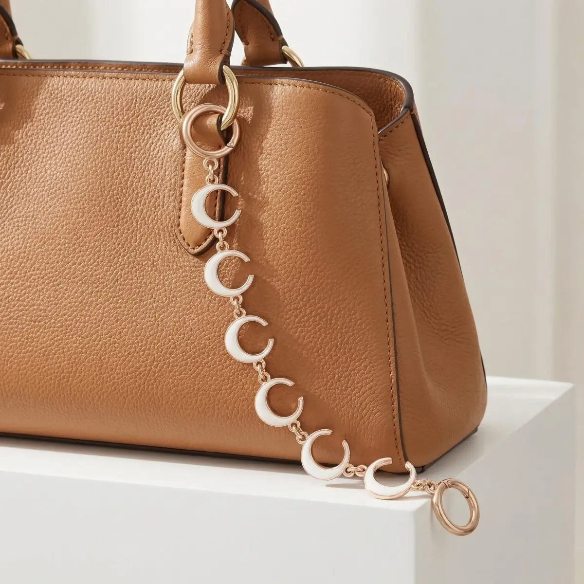 COICOIC Gold Moon Phase Bag Chain Extender & Charm 27cm (10.6") | Designer-Inspired Elegance for Handbags - view 5