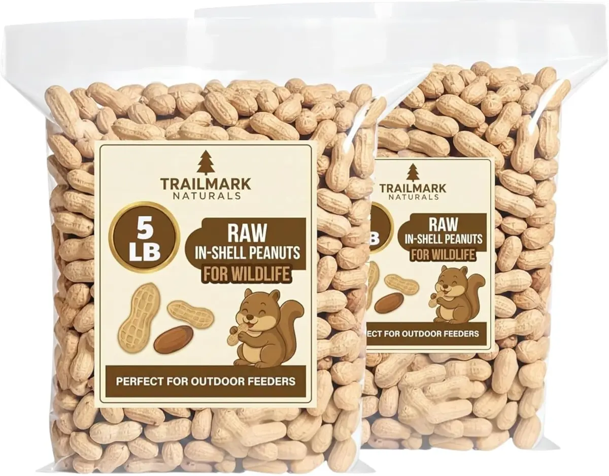 Trailmark Naturals Raw Peanuts for Squirrels & Birds | 2 Pack of 5 Lb Bags (10 Pounds) | Grown in The USA - main product image