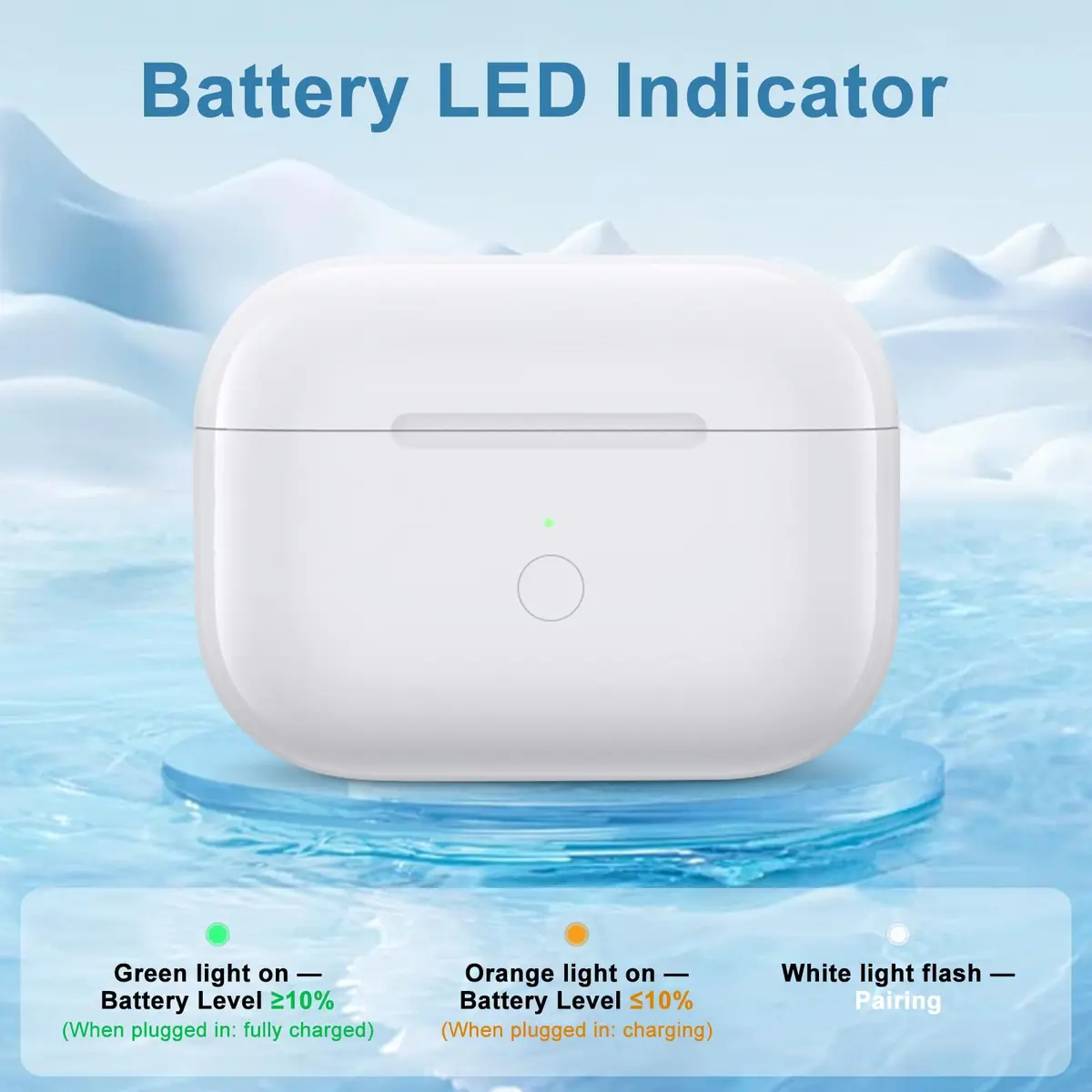 LMQ Wireless Charging Case for AirPods Pro 1st & 2nd Gen | 24 Hours Extended Playtime - view 7