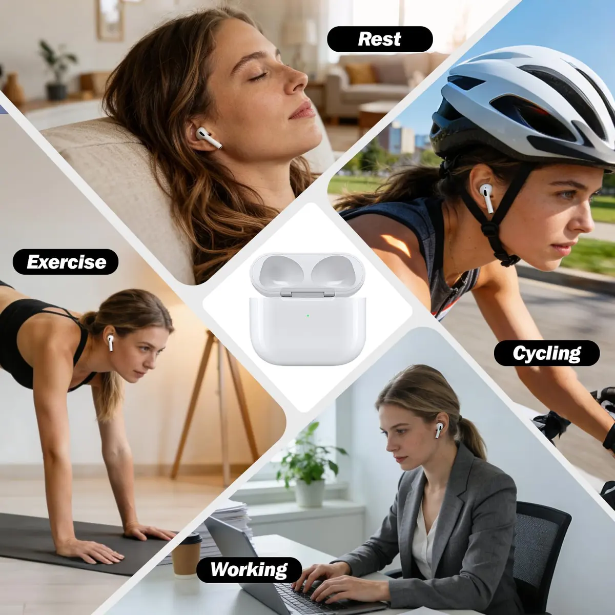 LMQ Wireless Charging Case for AirPods Pro 1st & 2nd Gen | 24 Hours Extended Playtime - view 9