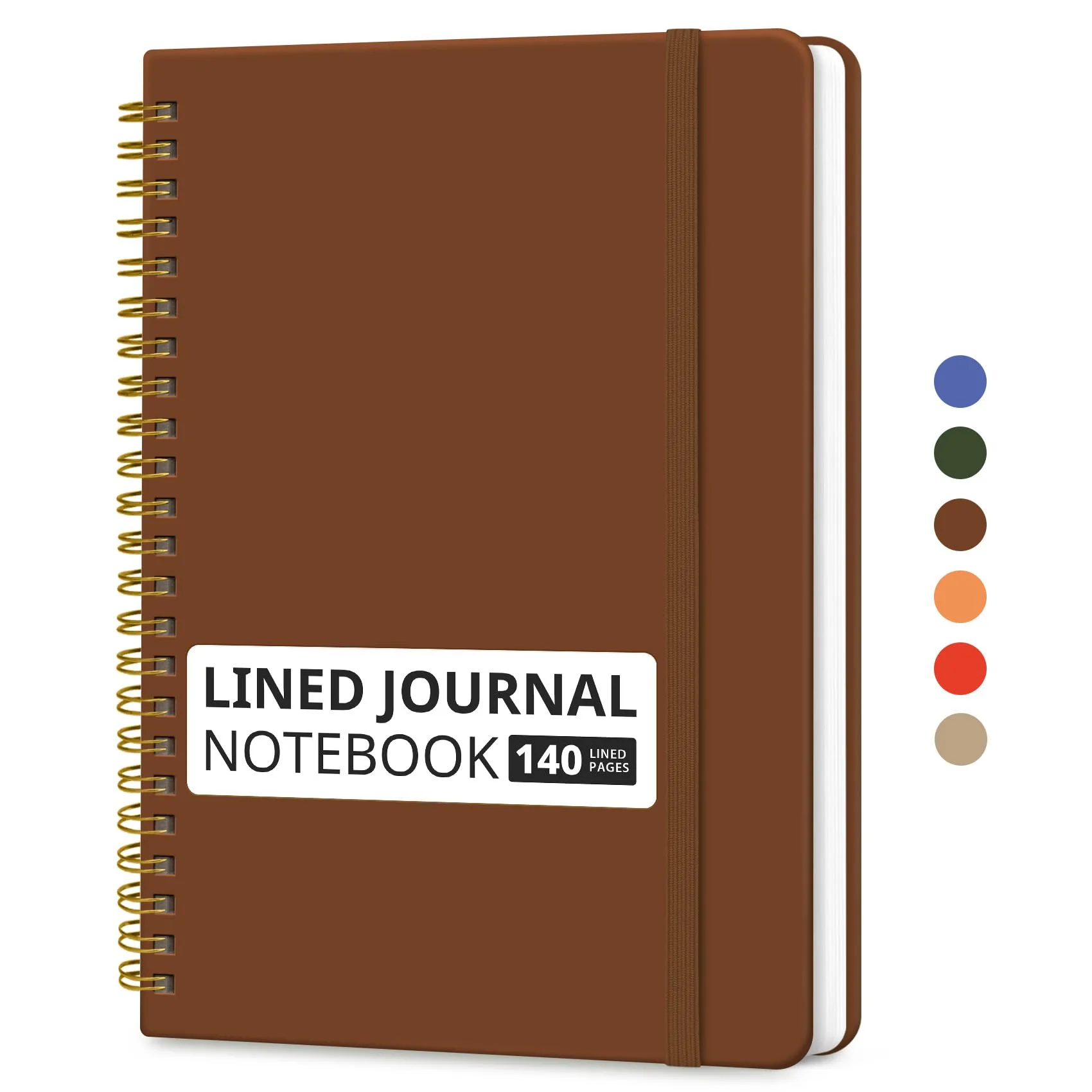 Taja Lined Spiral Journal Notebook A5 (5.7" x 7.9") | College Ruled Hardcover for Work & Note Taking - main product image