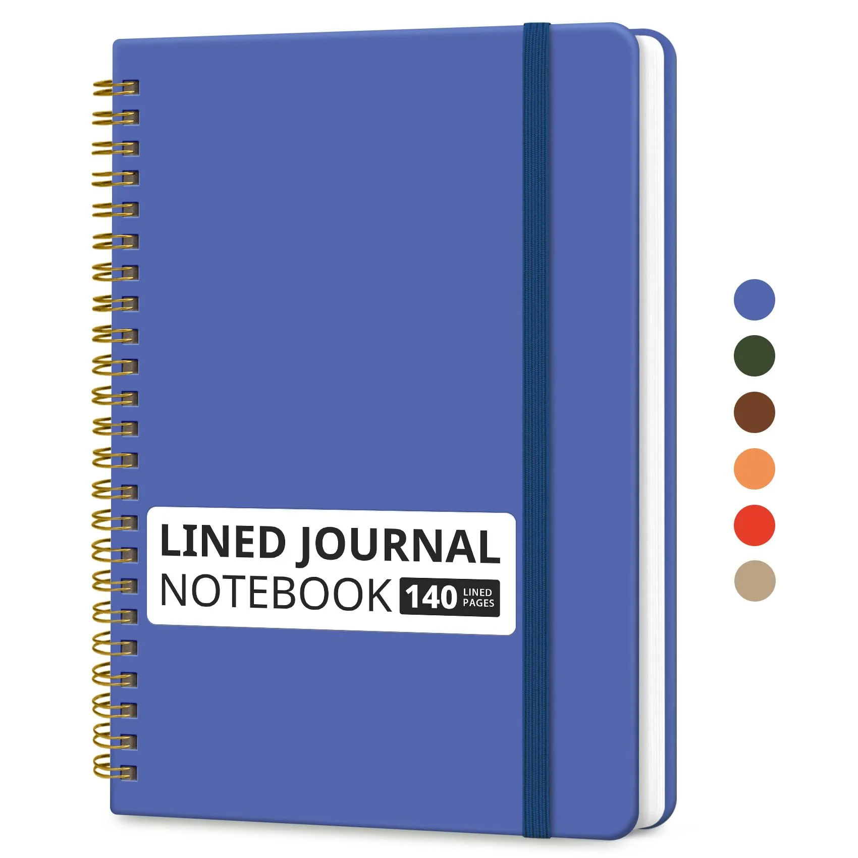 Taja Lined Spiral Journal Notebook for Women & Men, 140 Pages, College Ruled Hardcover Notebook for Work & Note Taking, Journals for Writing, A5 (5.7" x 7.9") – Royal Blue - main product image