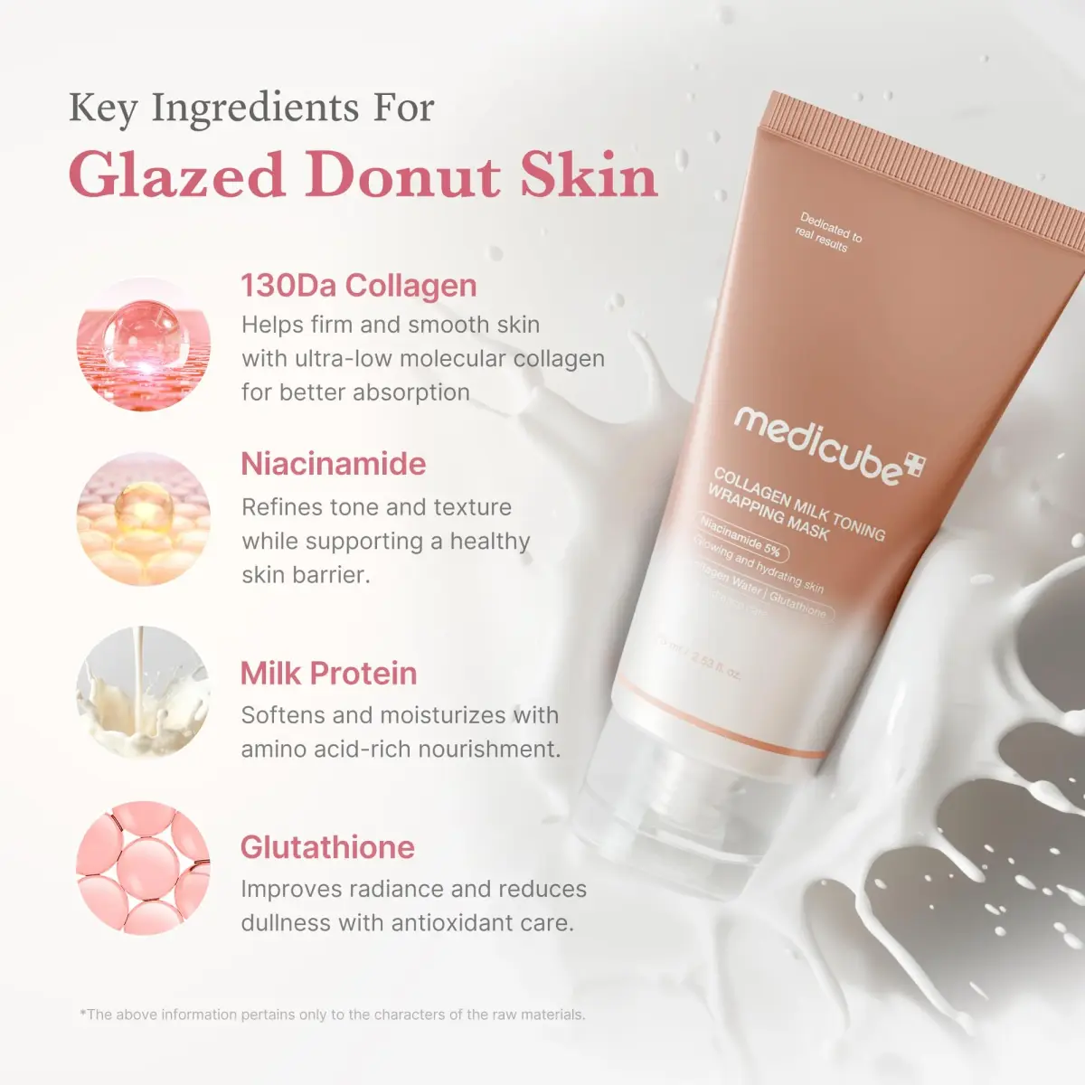 medicube Wrapping Mask Collagen Glazed Milky Glow 75ml (2.53 Fl Oz) | Triple Glow Complex for Radiant Skin - view 4