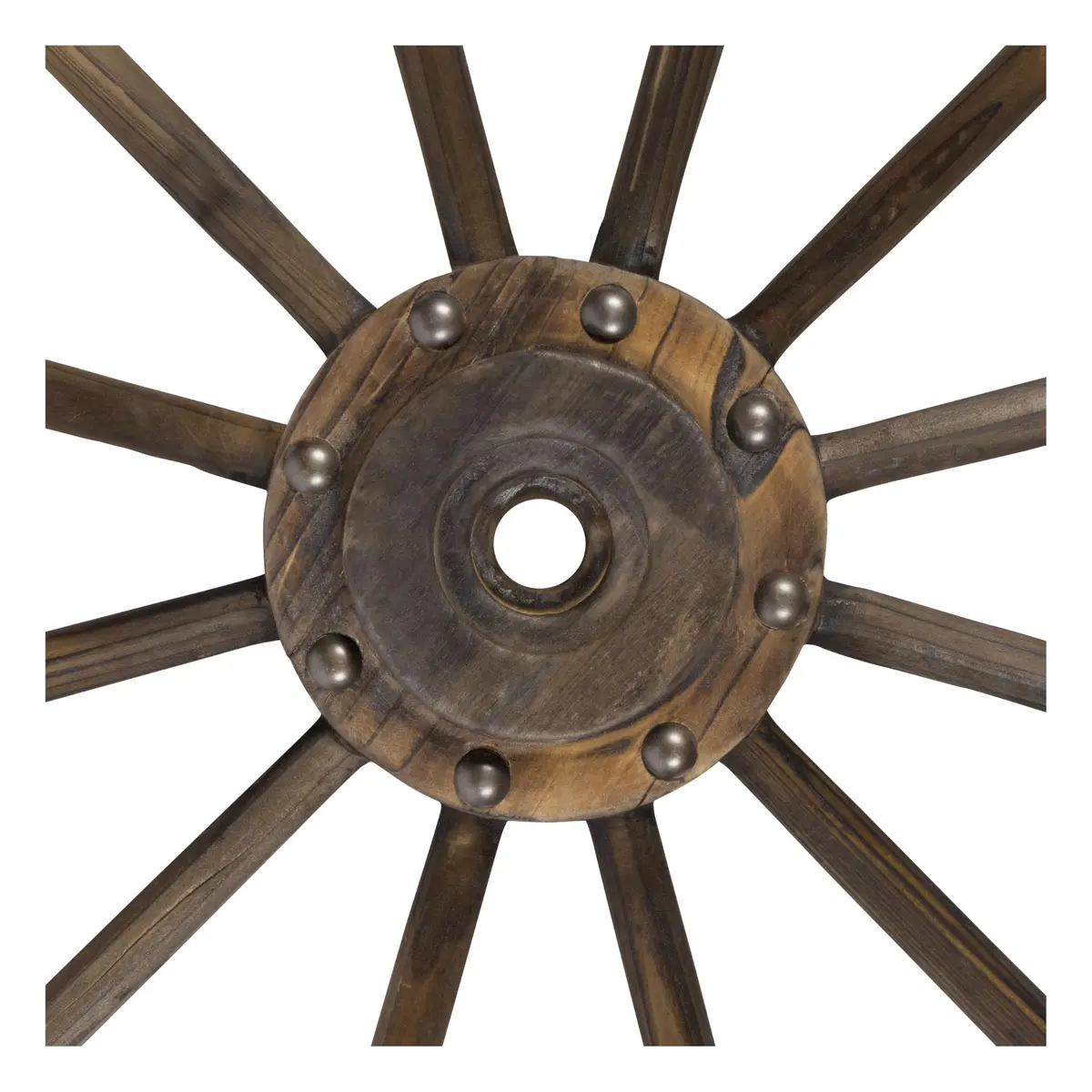 Shine Company 32" Decorative Wagon Wheel Trellis, 2-Pack, Oak | Rustic Outdoor & Indoor Wall Art - view 6