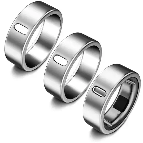 ZOOROO 3 Pack Oura Ring Gen 3/4 Cover Compatible with Charging, Size 8 Silver | TPU Protector for Men Women - main product image