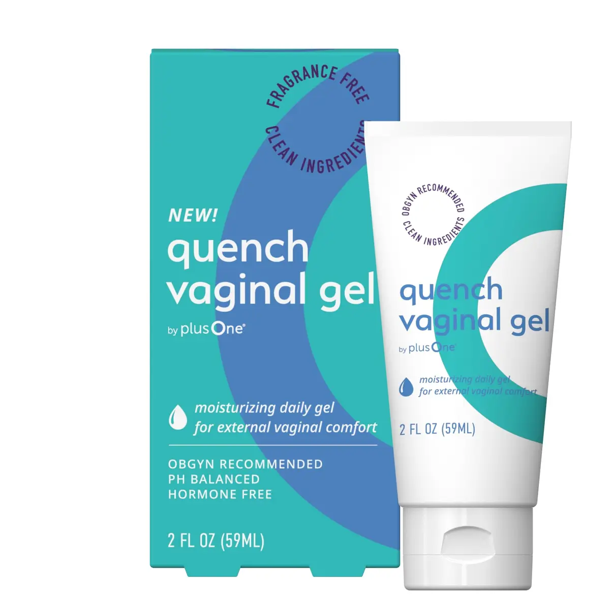 plusOne Vaginal Moisturizer Gel 2 Fl Oz | Hyaluronic Acid & Botanical Relief for Sensitive Skin - main product image