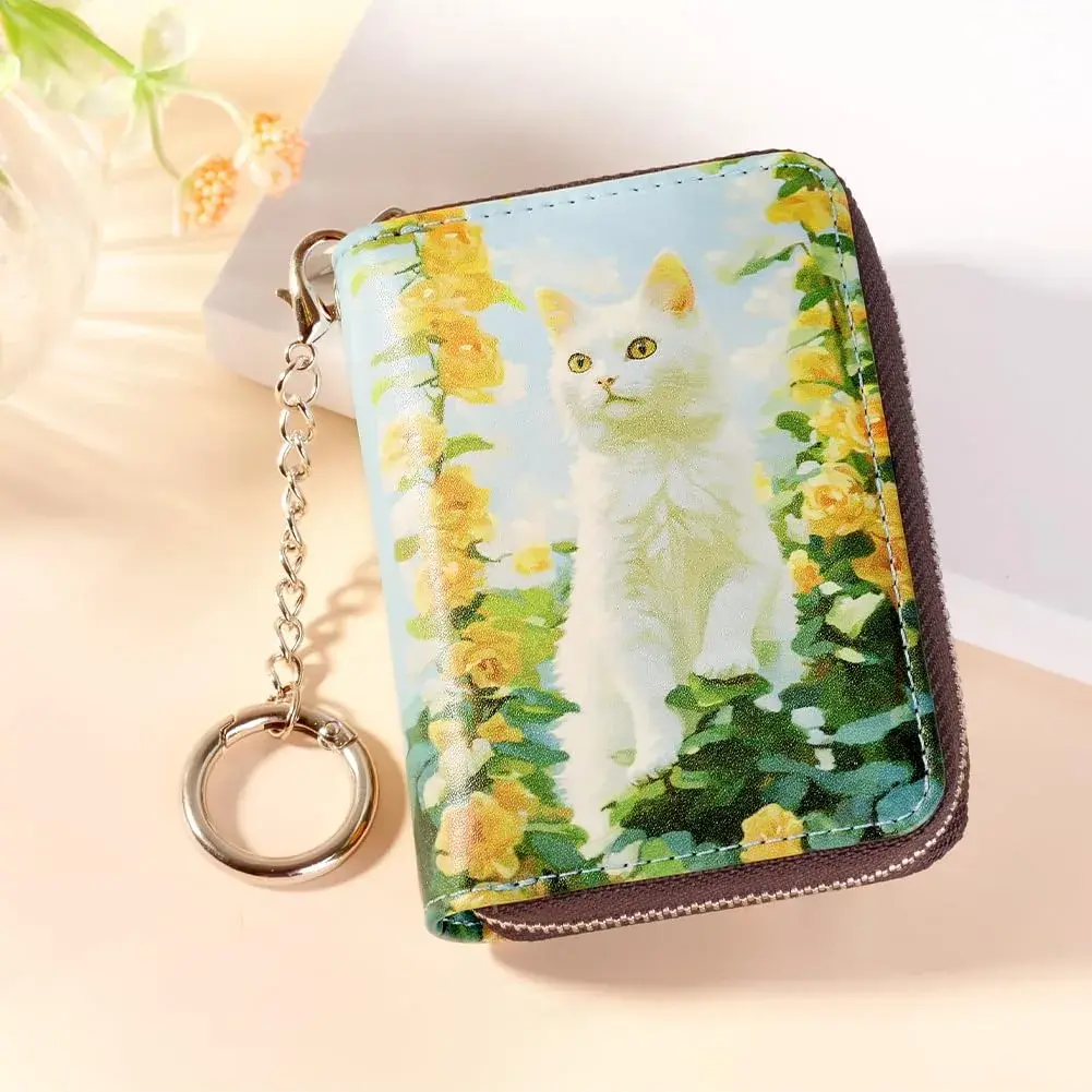 FurArt RFID Blocking Zipper Wallet for Women with Keychain | 11 cm (4.3 in) x 8 cm (3 in) x 2 cm (0.8 in) - view 2