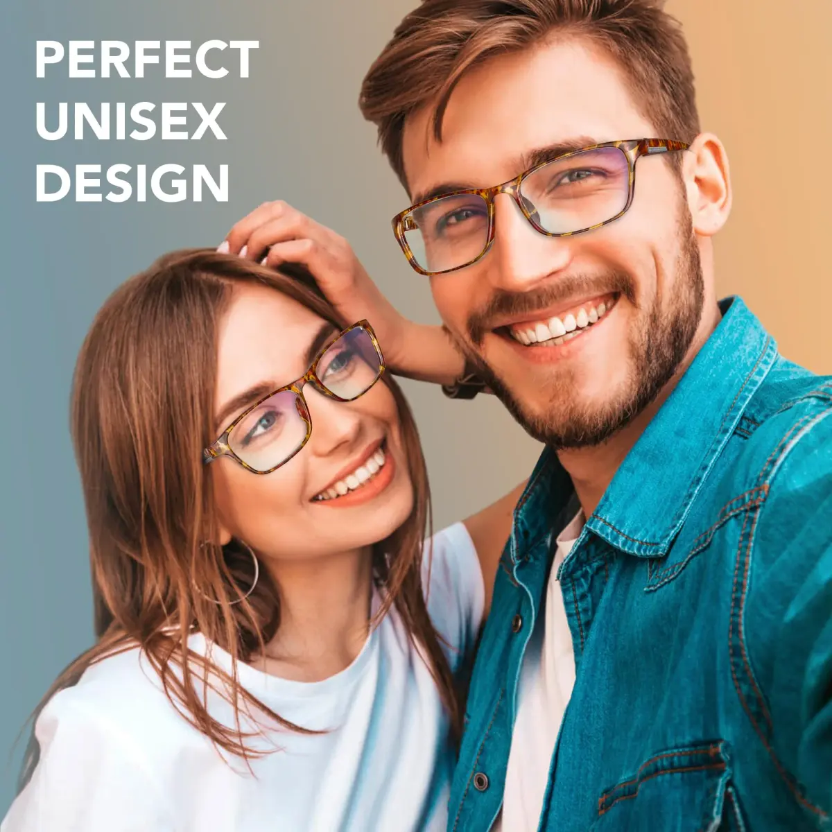 Benicci Blue Light Blocking Glasses for Men & Women | Classic Havana Style, TR90 Frame, 135mm Frame Width - view 5