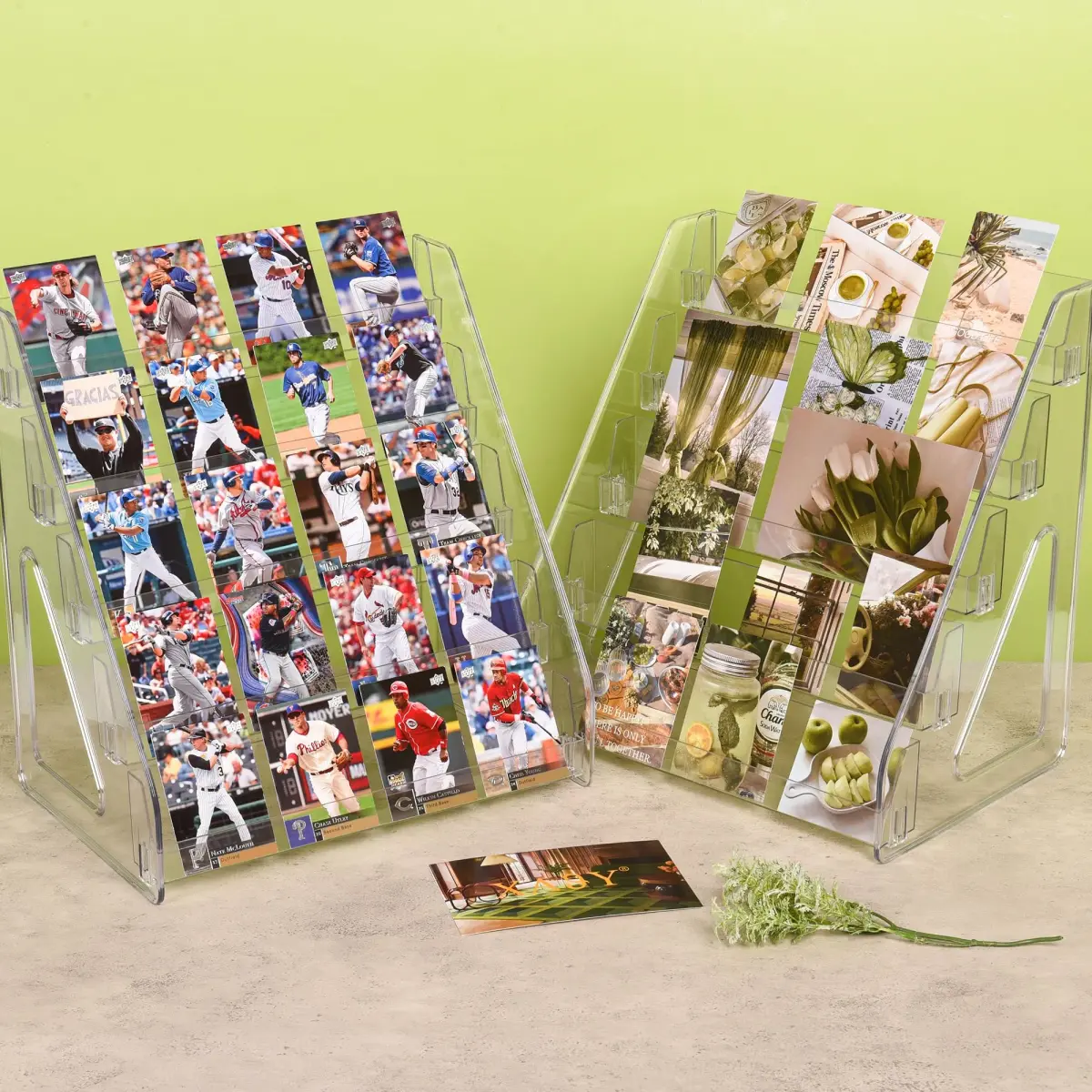 CELSOL Elevated 5 Tier Clear Acrylic Card Display Stand | 35.2 cm (13.1 in) Height, 23.8 cm (12.6 in) Width - view 6