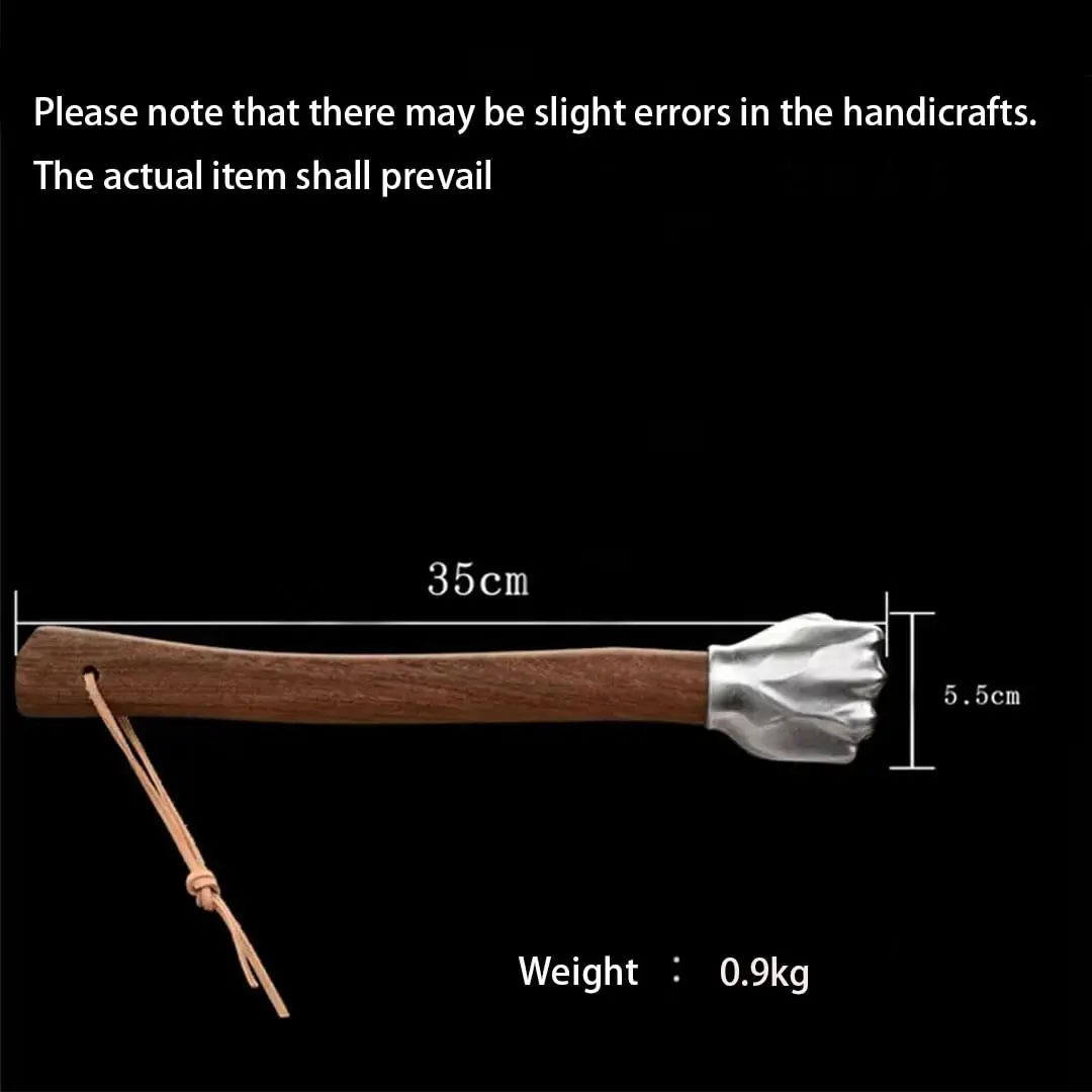 WOZWOZ Fist Hammer Tool 2 Lbs Stainless Steel & Wood | Heavy Duty Impact Tool - view 9