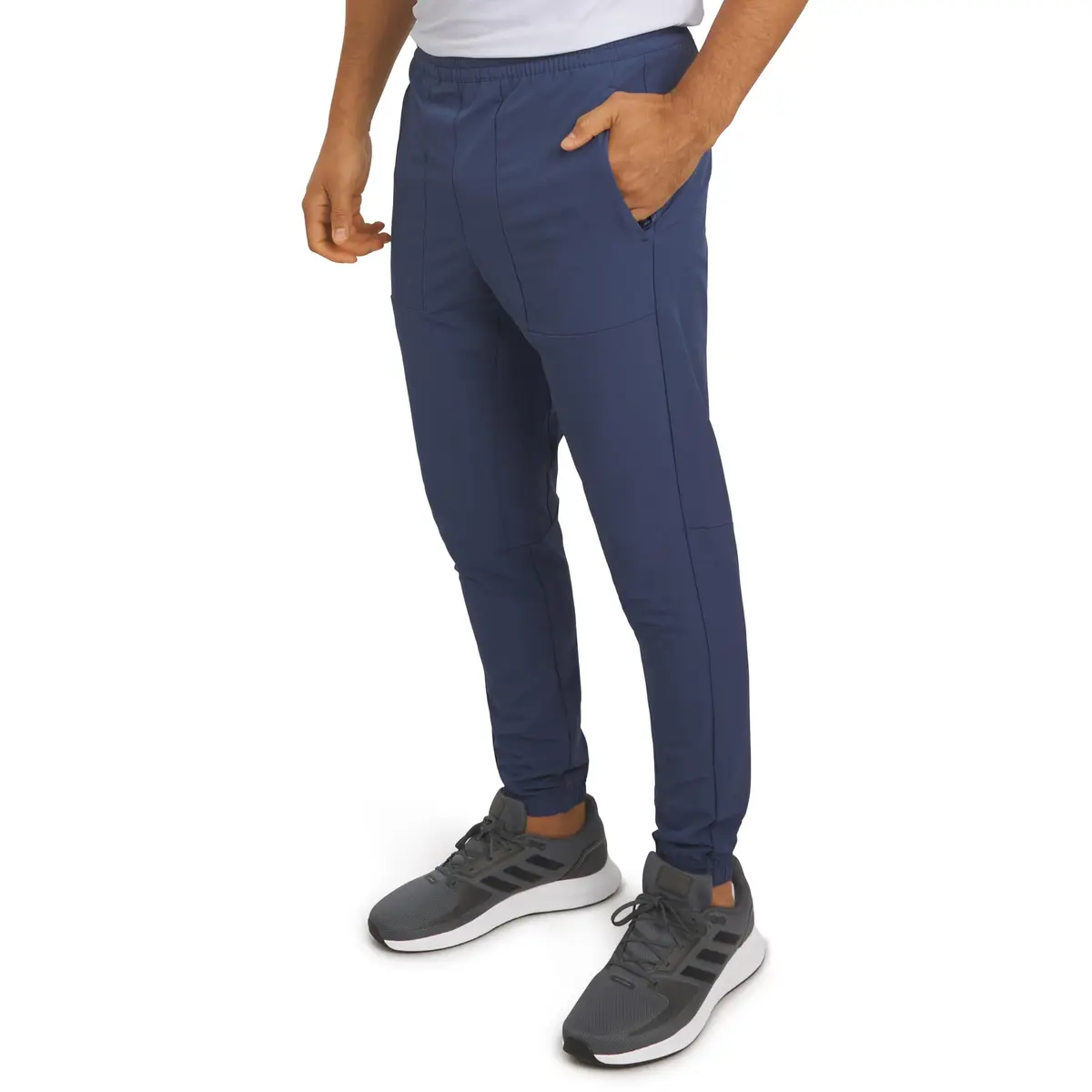 Motion Men's Regular Fit Active Performance Midweight Woven Jogger Pants, Vintage Indigo, Small | Versatile, Breathable & Durable - main product image