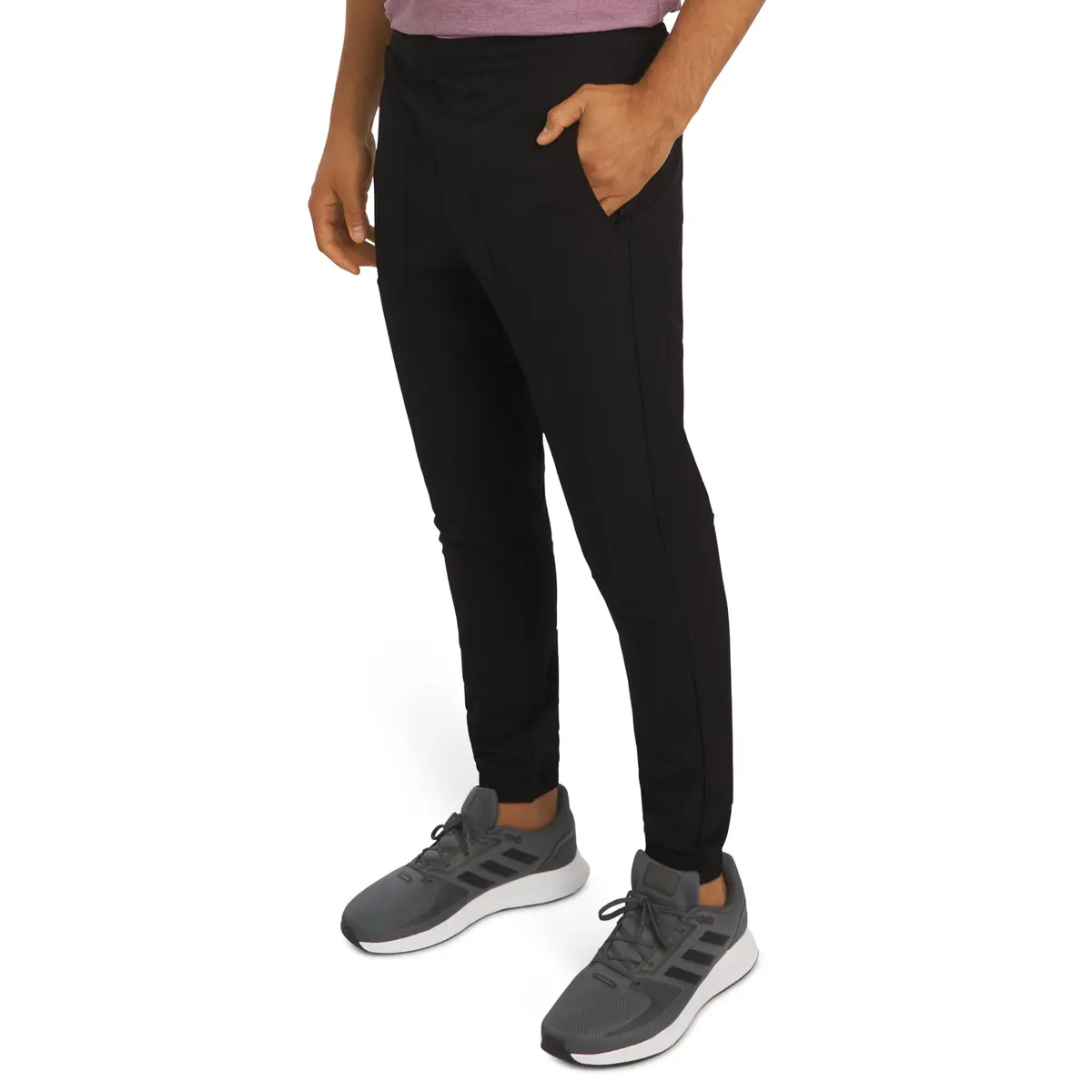 Motion Men's Regular Fit Active Performance Midweight Woven Jogger Pants, Black Onyx, Large | Versatile & Durable Activewear - main product image