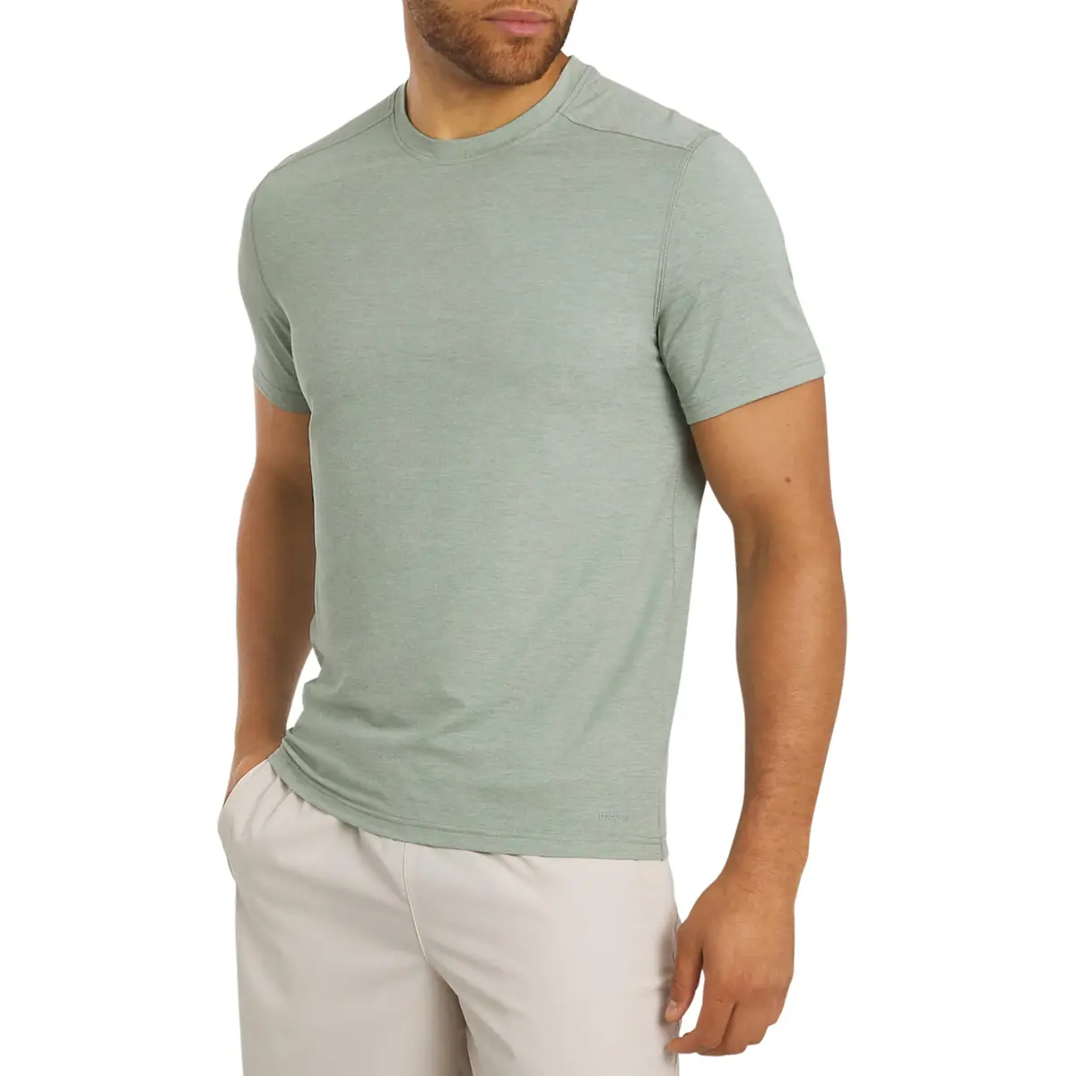 Motion Men's Slim Fit Tee Active Performance and Everyday Super Soft Stretchable T-Shirt, Dusty Palm, Medium - main product image