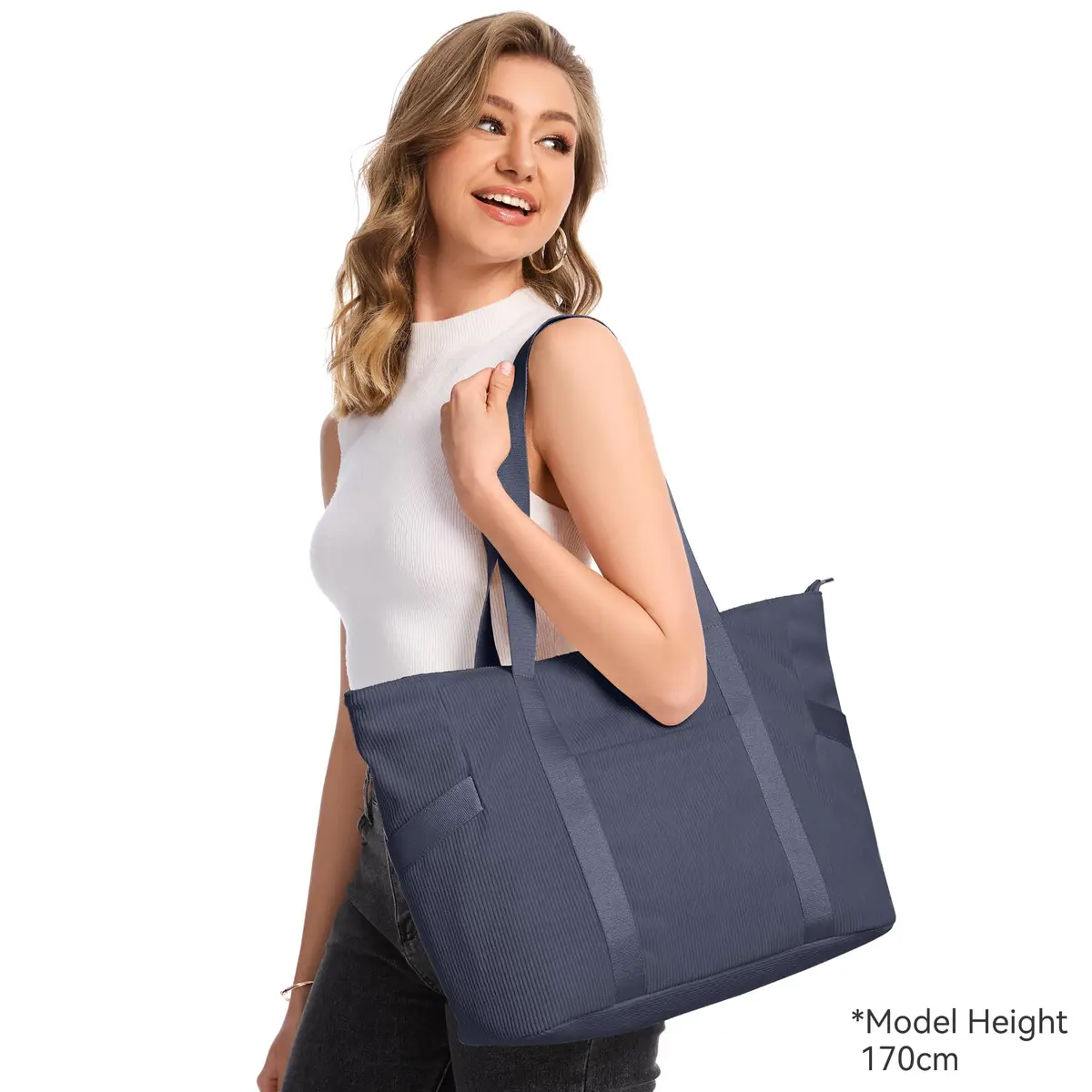 DIXEIGHT Tote Bag for Women, Large Corduroy Capacity | Water-Resistant & Versatile (70-120 chars) - view 2