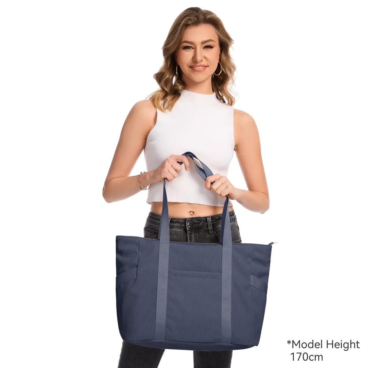 DIXEIGHT Tote Bag for Women, Large Corduroy Capacity | Water-Resistant & Versatile (70-120 chars) - view 3