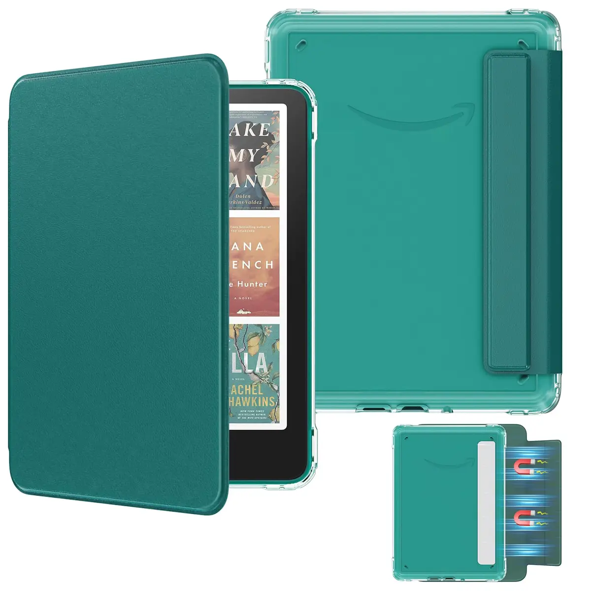 MoKo Magnetic Case for 7" Kindle Paperwhite 12th Gen & Colorsoft | Waterproof, Auto Wake/Sleep, Lightweight Jade Green - main product image