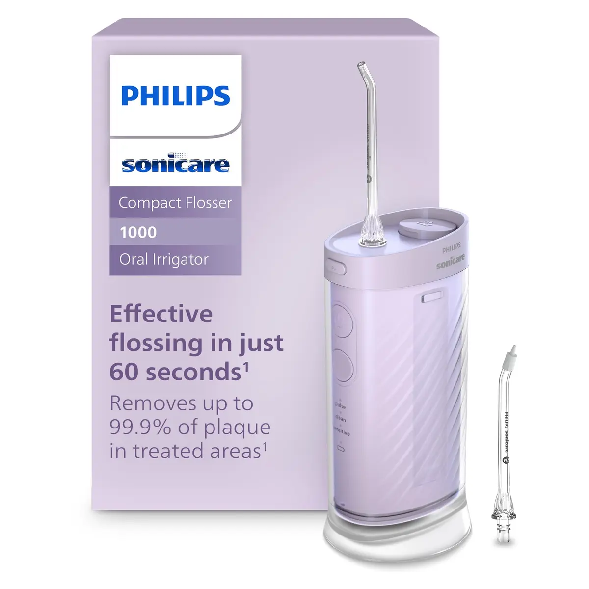 Philips Sonicare Compact Flosser 1000 Portable Water Flosser 1 Count | 3 Modes, 200ml Tank, IPX7 Waterproof, 21-Day Battery - main product image