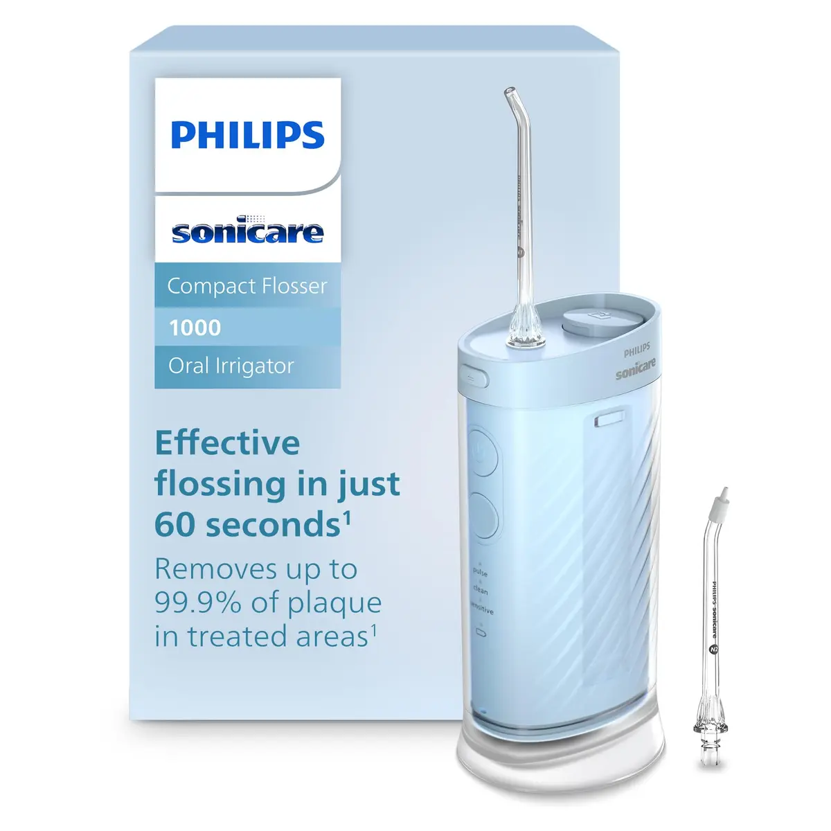 Philips Sonicare Compact Flosser 1000 200ml | Portable Water Flosser with 3 Modes - main product image