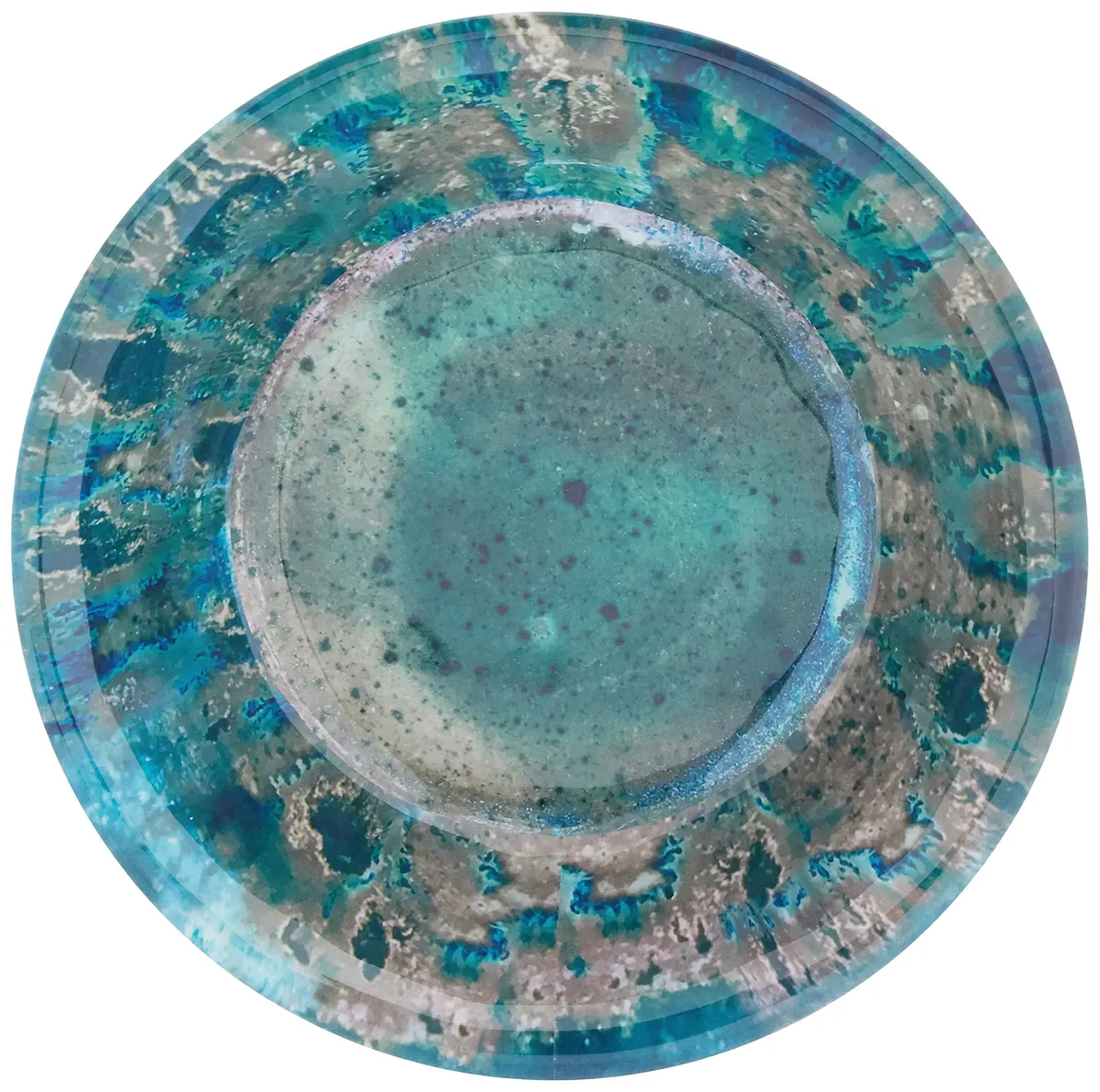 Certified International Radiance Teal Melamine 7.5" All Purpose Bowl | Deep Break-Resistant, Dishwasher Safe, Coastal Style (Pack of 12) - view 2