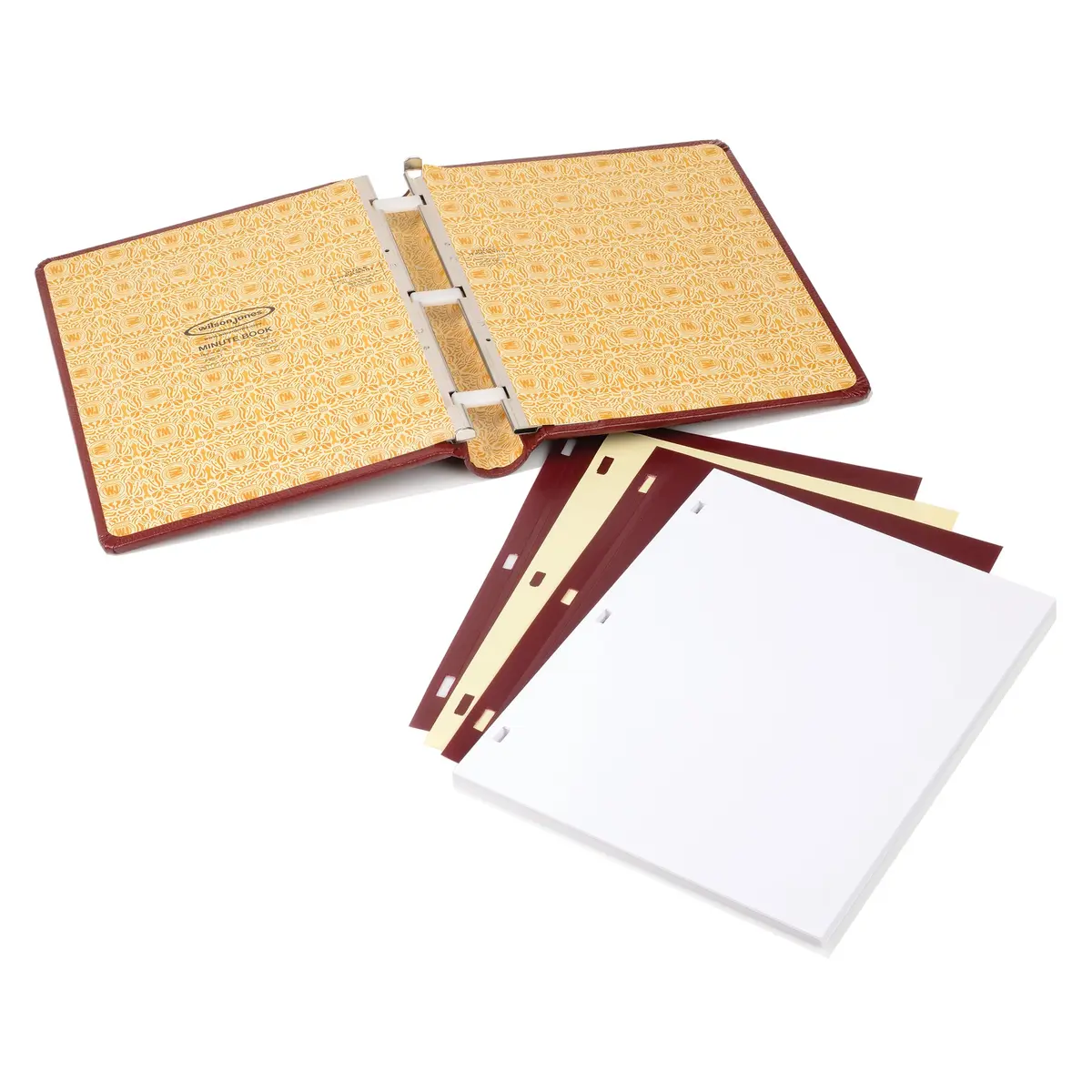 Wilson Jones Corporate Minute Book, Letter Size 8.5 x 11 Inches, 125 Pages/250 Sides, Red | Confidential Recordkeeping (102 chars) - view 4