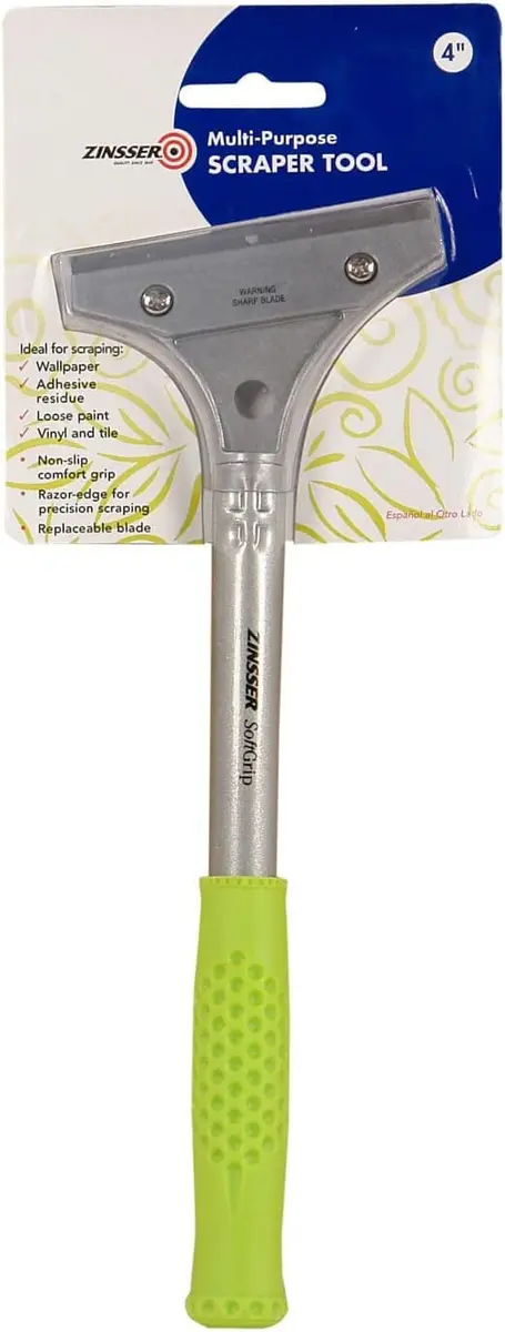 Zinsser 4-Inch Long-Handle Scraper Tool (Pack of 6) | Razor Edge for Precision Scraping - main product image