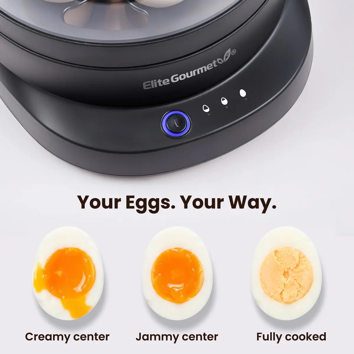 Elite Gourmet 7-Egg Electric Egg Cooker | Voice Alerts & Auto Shut-Off for Perfect Boiled Eggs - view 4