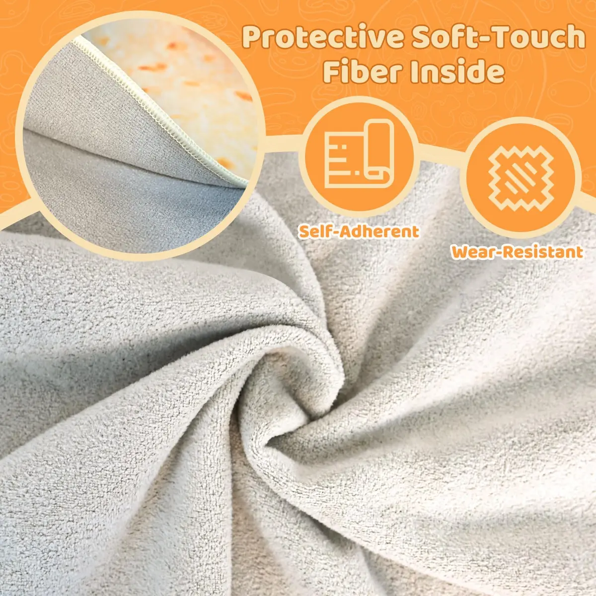 MASHDE 31.5" Tortilla Shape Blanket Cat Grooming Wrap for Cutting Nails | Soft Microfibre Restraint & Grooming Kit - view 6