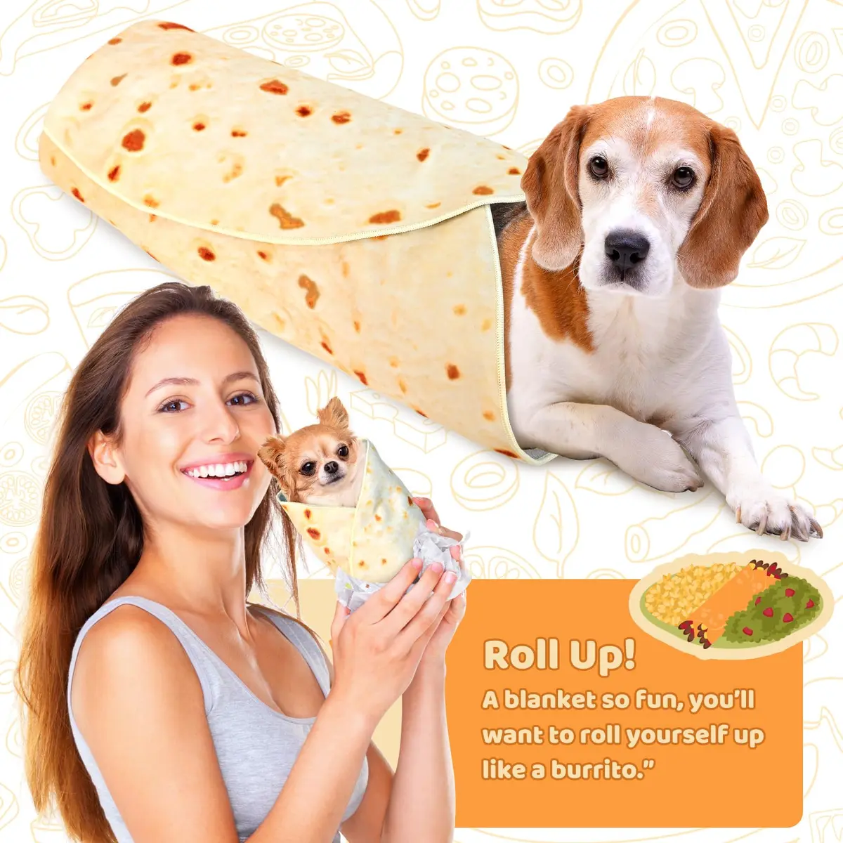 MASHDE 31.5" Tortilla Shape Blanket Cat Grooming Wrap for Cutting Nails | Soft Microfibre Restraint & Grooming Kit - view 8