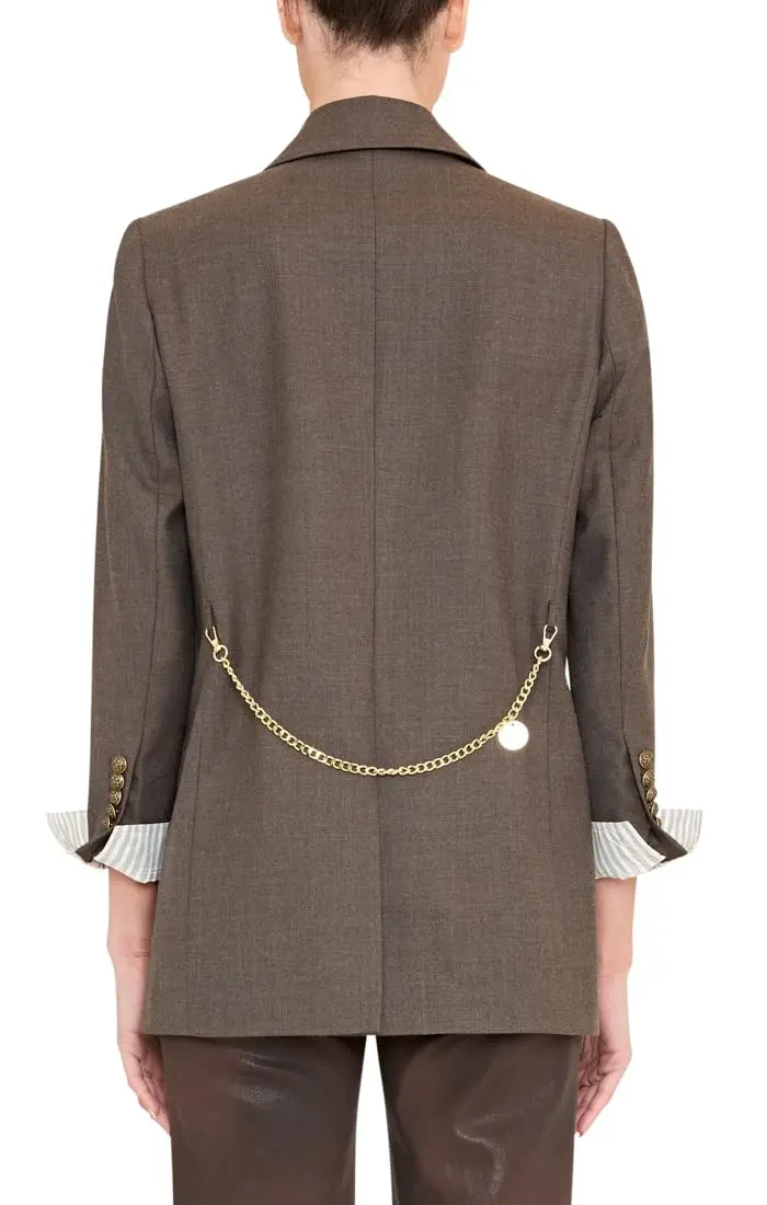 Kobi Halperin Forrest Jacket Brown X-Large | Effortless Luxury, Flattering Fit - view 2