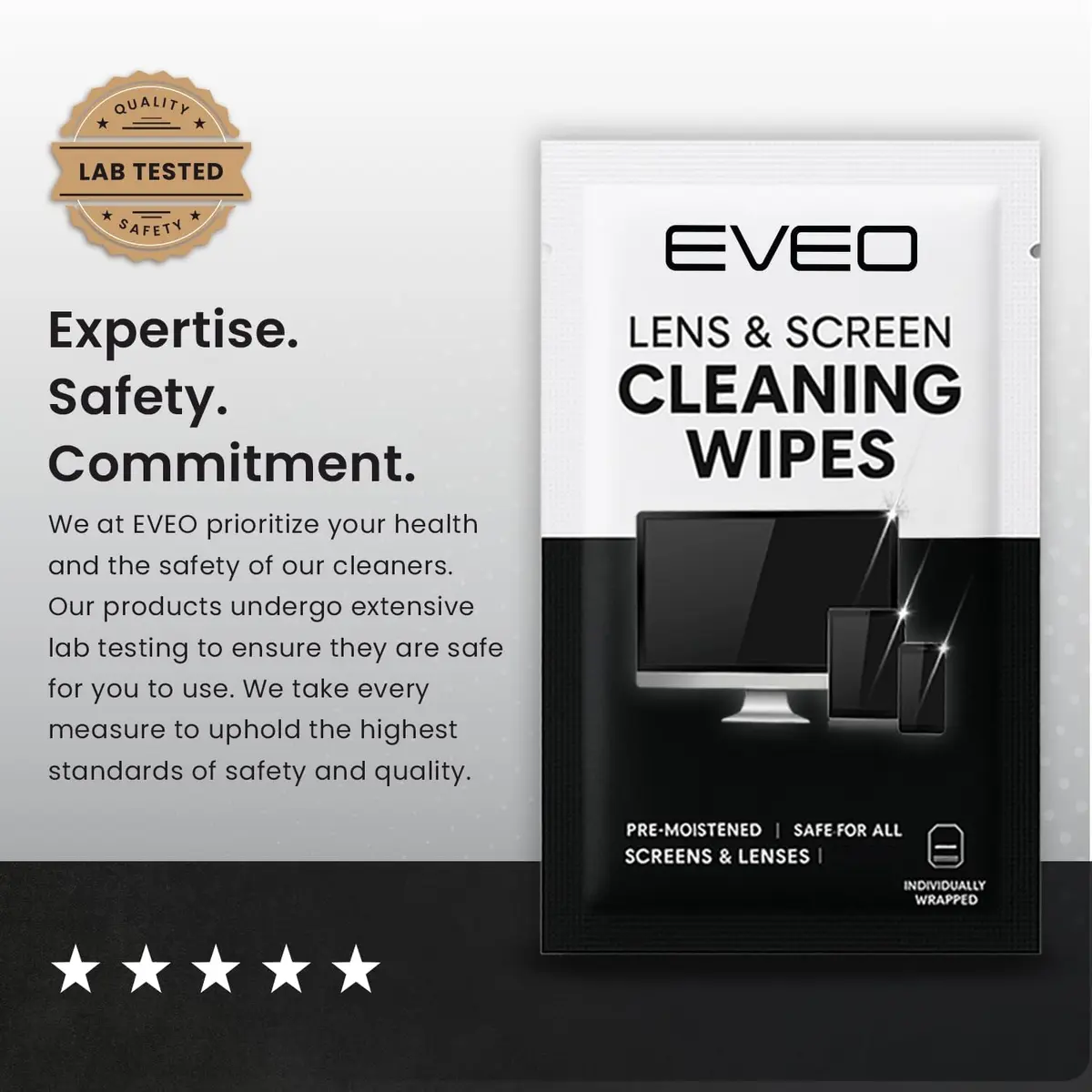 EVEO Screen Wipes - Electronic Wipes, Microfiber Screen Cleaner for Electronics | 50 Pack - view 9