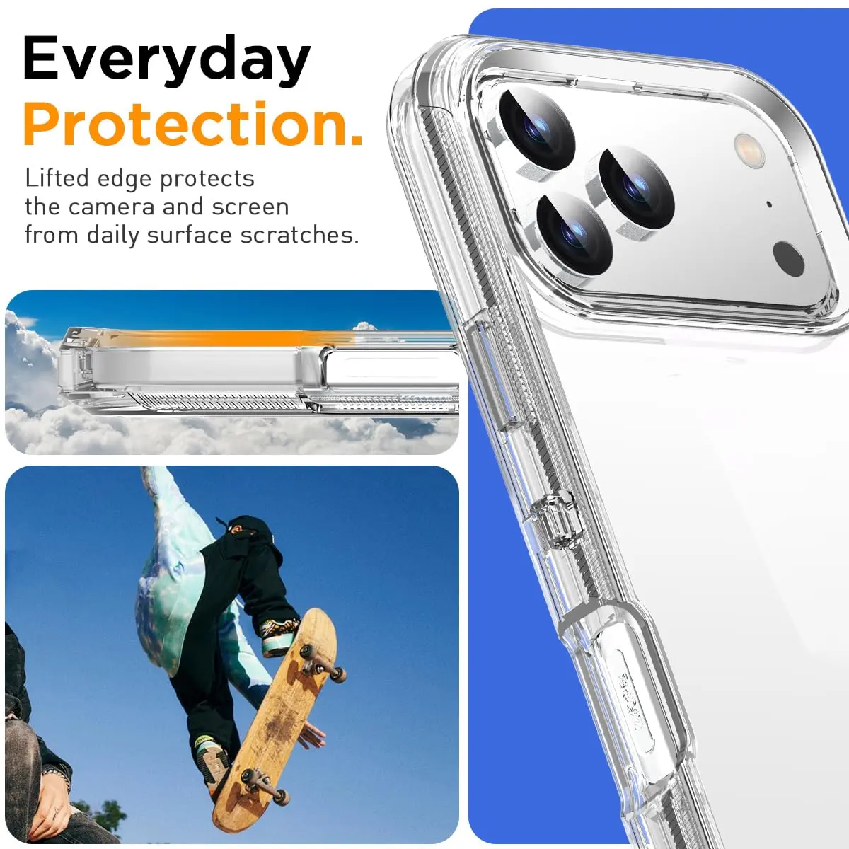 AICase iPhone 17 Pro Case Clear 3 in 1 Heavy Duty Drop Protection | Rugged Shockproof Dust Proof - view 4