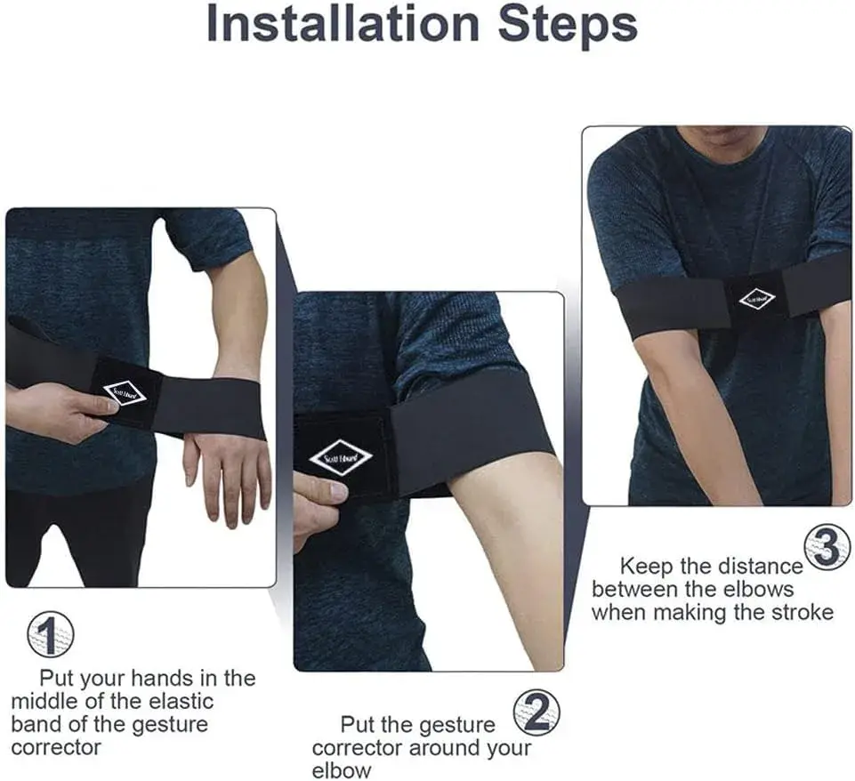 Scott Edward Black Golf Swing Training Aid with Arm Band | XL Size (35cm+ arm circumference) - view 3