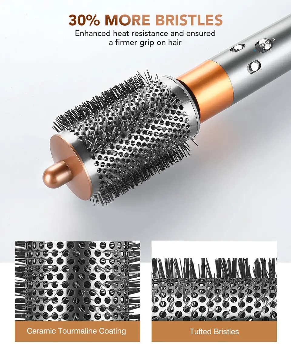 TOSAGE Large Round Volumizing Brush for Dyson Airwrap HS01 HS05 HS08 | Nickel/Copper Barrel for Big Volume & Faster Drying - view 3