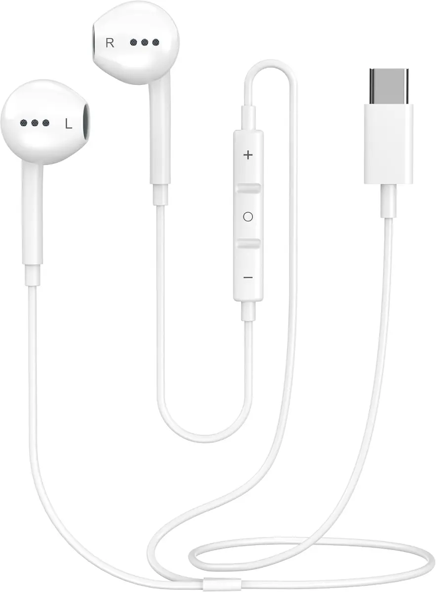 Docutca USB C Headphones for iPhone & Android | Built-in Mic & Noise Canceling (70-120 chars) - main product image