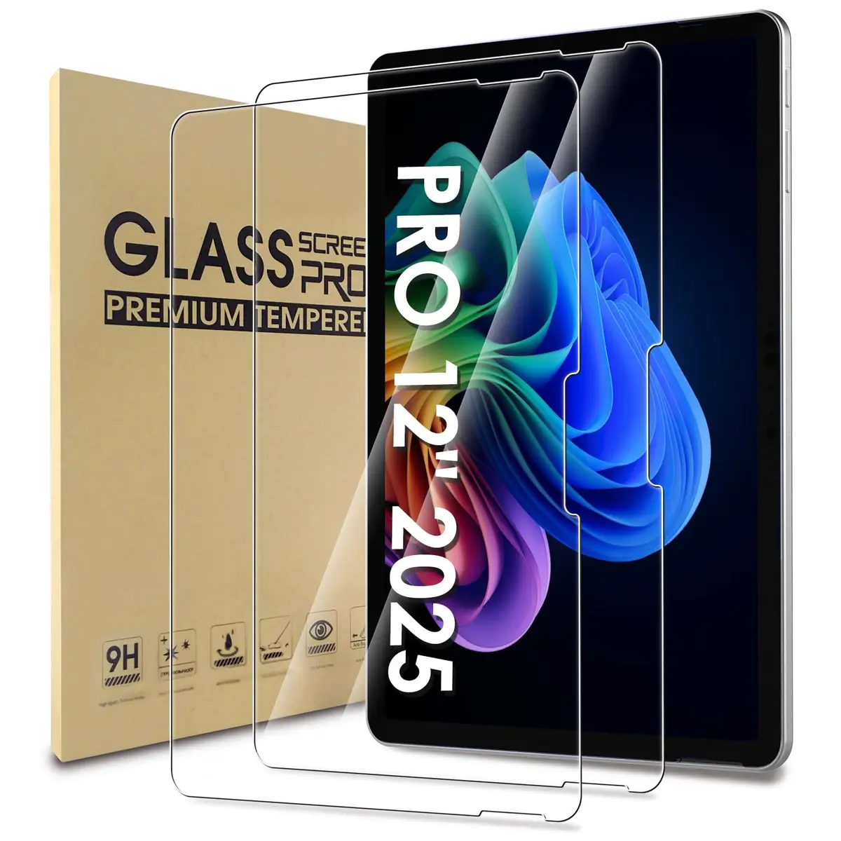 WD&CD 2 Pack Screen Protector for Microsoft Surface PRO 12" 2025 | 9H Hardness & HD Clarity - main product image
