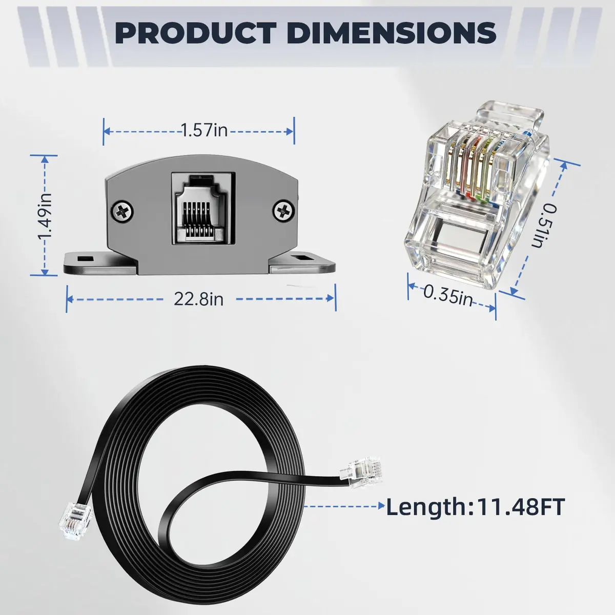 DACLL Bass Knob, 6-Pin Car Subwoofer Volume Control with 11.48ft Cable | Precise Bass Adjustment for Car Audio - view 6