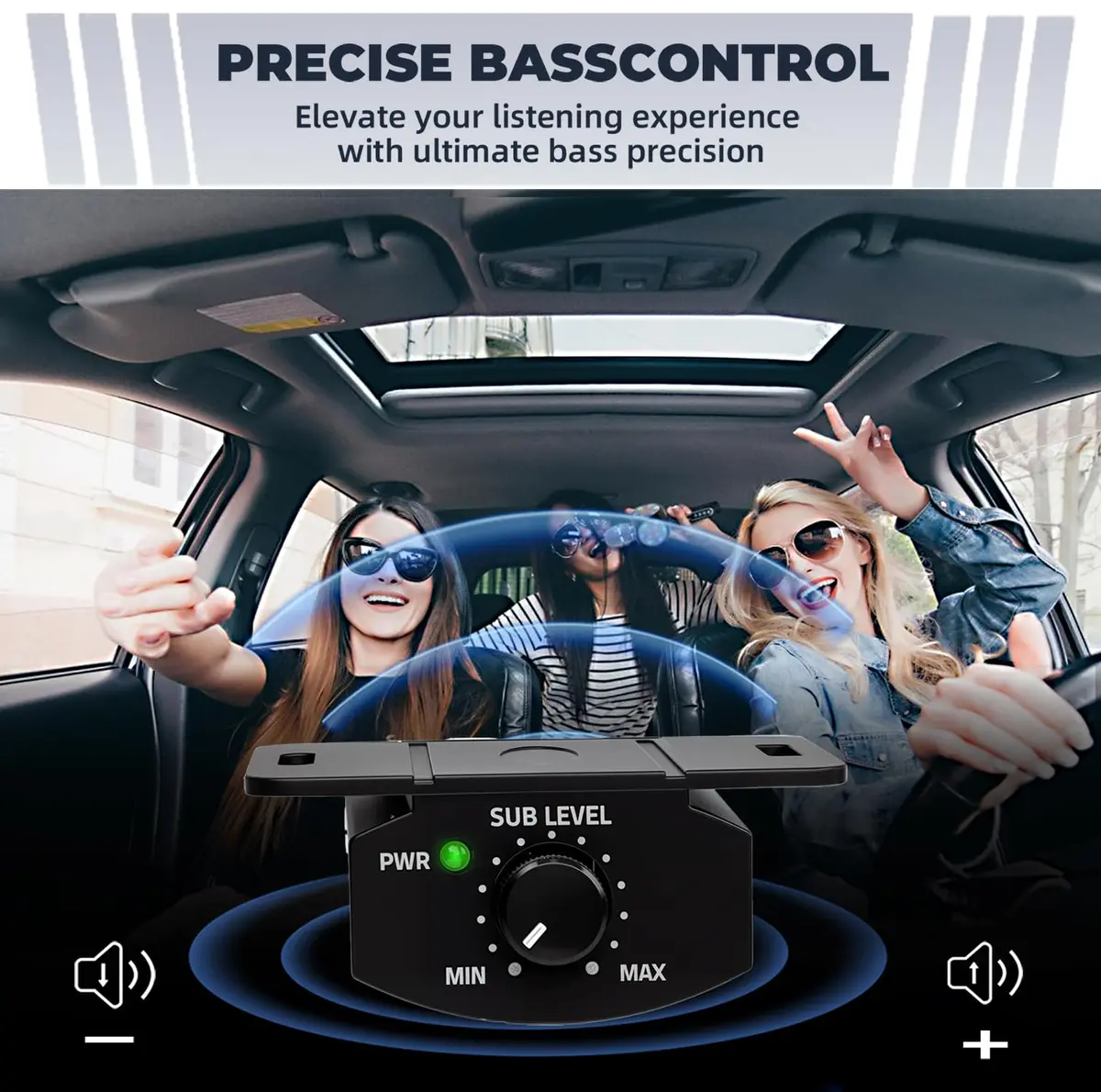 DACLL Bass Knob, 6-Pin Car Subwoofer Volume Control with 11.48ft Cable | Precise Bass Adjustment for Car Audio - view 3