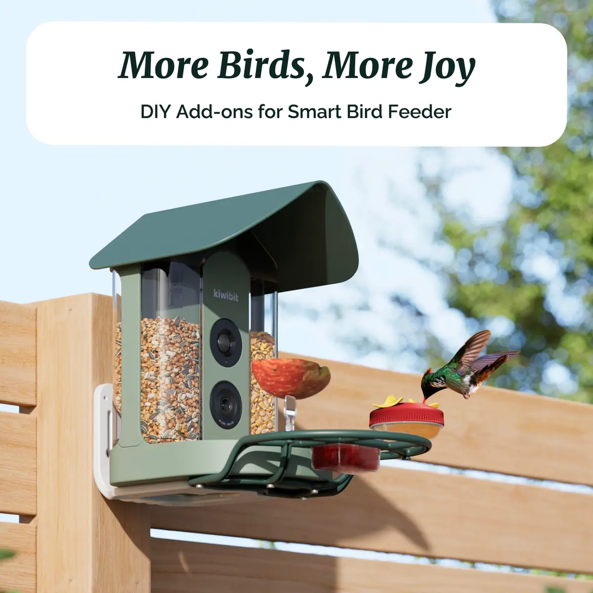 Kiwibit Bird Feeder with 4K Camera | Smart Wildlife Birdwatching Kit, IP65 Waterproof, Solar Powered, 512GB Storage, 4K Ultra HD - view 3