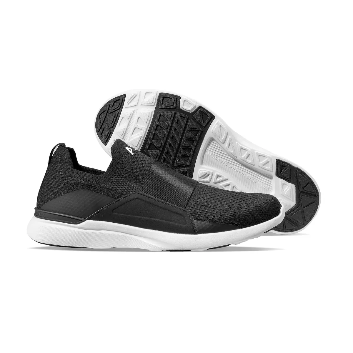 APL Women’s Techloom Bliss Running Shoes, Black/Black/White, Size 8.5 | Slip-On Comfort with Propelium Technology - view 3
