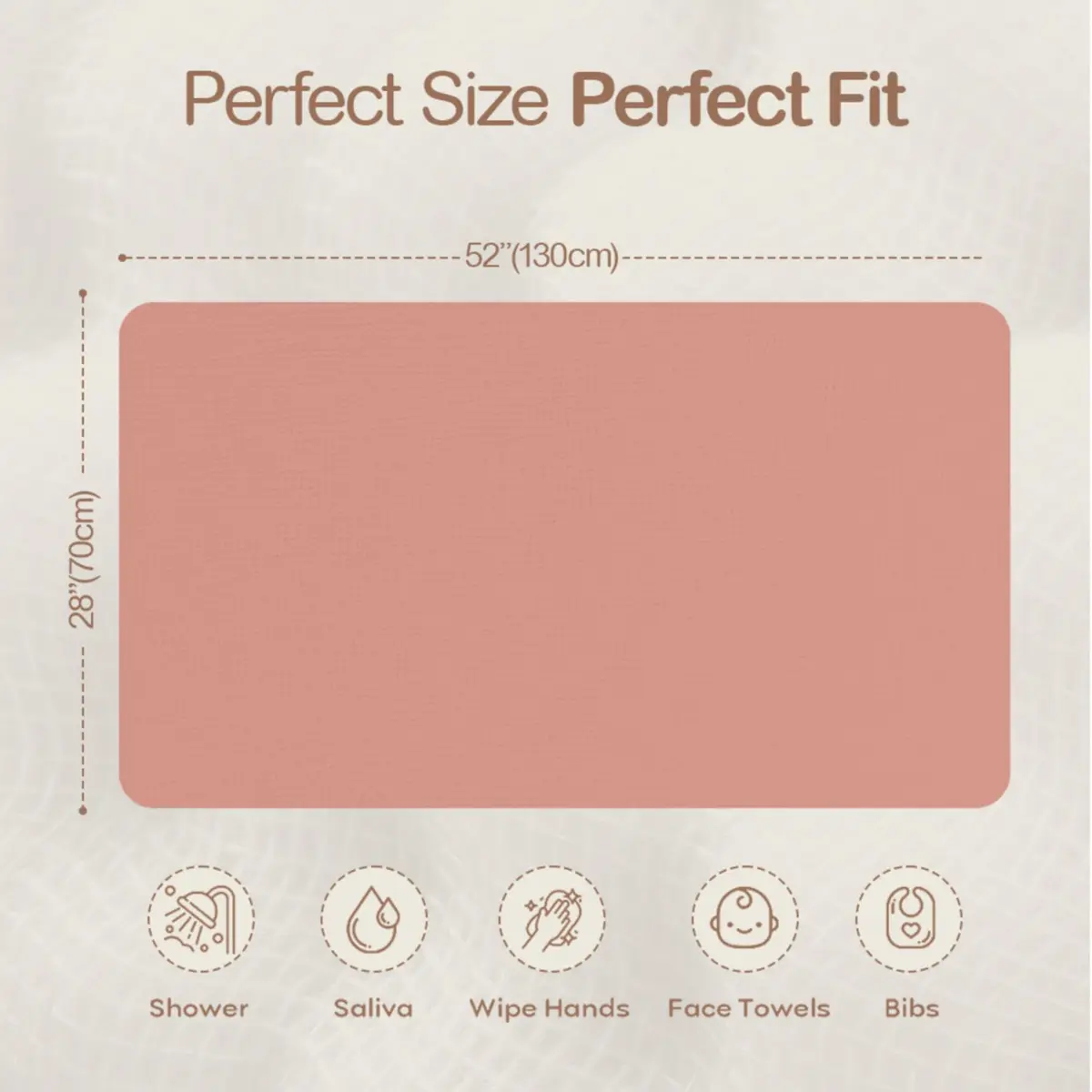Mère & Moi 2-Pack Muslin Fitted Crib Sheets - Pink & Cream | Breathable 100% Cotton, Snug Fit - view 5