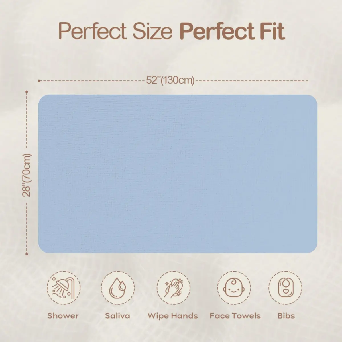 Mère & Moi 2 Pack Muslin Fitted Crib Sheets 28x52 | Breathable Cotton Bedding - view 5