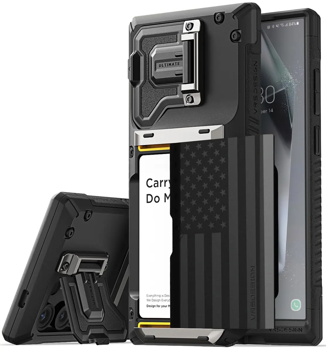 VRS DESIGN Damda Glide DuoGuard for Samsung Galaxy S24 Ultra Phone Case (2024) 16.9cm (6.67in) | Card Holder Wallet Case with Camera Cover - main product image