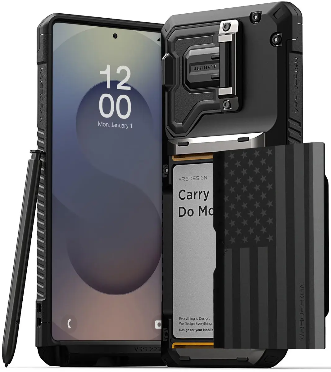 VRS DESIGN Damda Glide DuoGuard for Galaxy S25 Ultra Case (2025) | Card Holder Wallet with Camera Cover - main product image