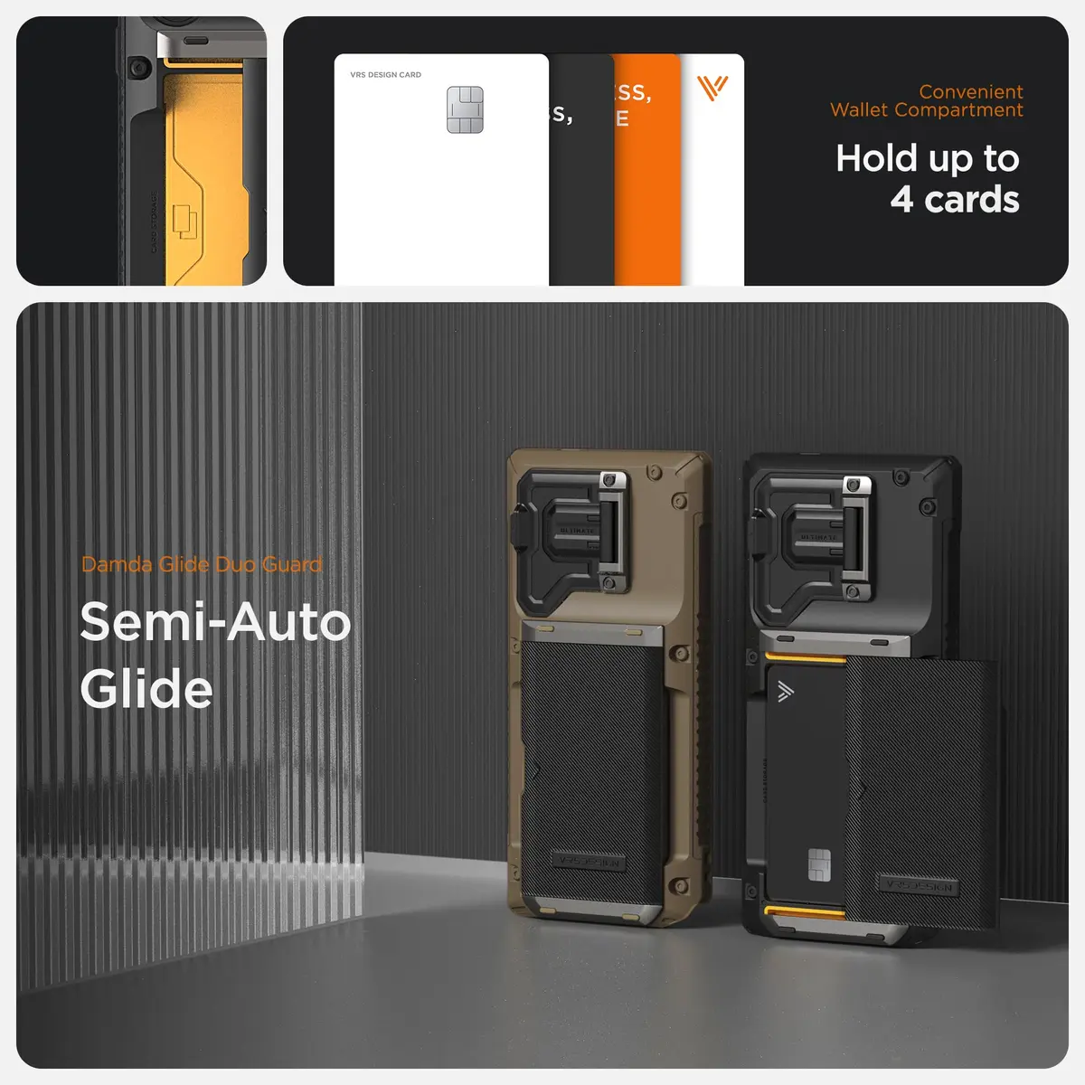 VRS DESIGN Damda Glide DuoGuard for Galaxy S25 Ultra Case (2025) | Card Holder Wallet with Camera Cover - view 2