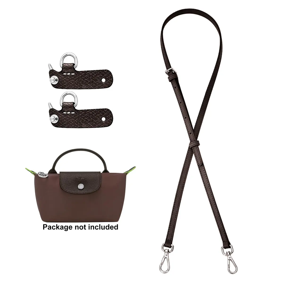 KIYOMIL Mocha Bag Leather Purse Strap Replacement Adjustable Crossbody Shoulder Straps 1.2cm (0.47in) | Genuine Leather, 94-124cm Length - view 6