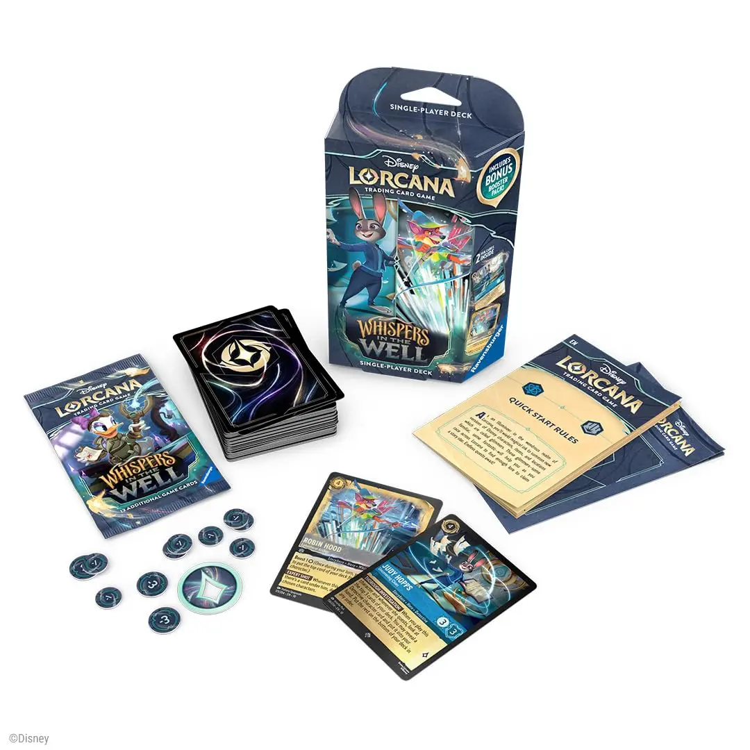 Ravensburger Disney Lorcana TCG: Whispers in the Well Single-Player Deck - Sapphire & Steel | Engaging Disney Artwork for Ages 8+ - main product image