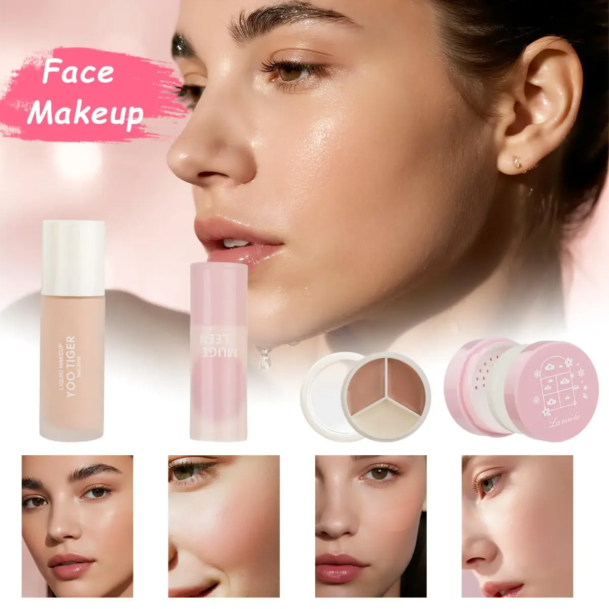 MONRUEVT All-in-One Makeup Kit for Women & Teens | 16-Shade Eyeshadow Palette, Foundation, Brushes & More - view 6