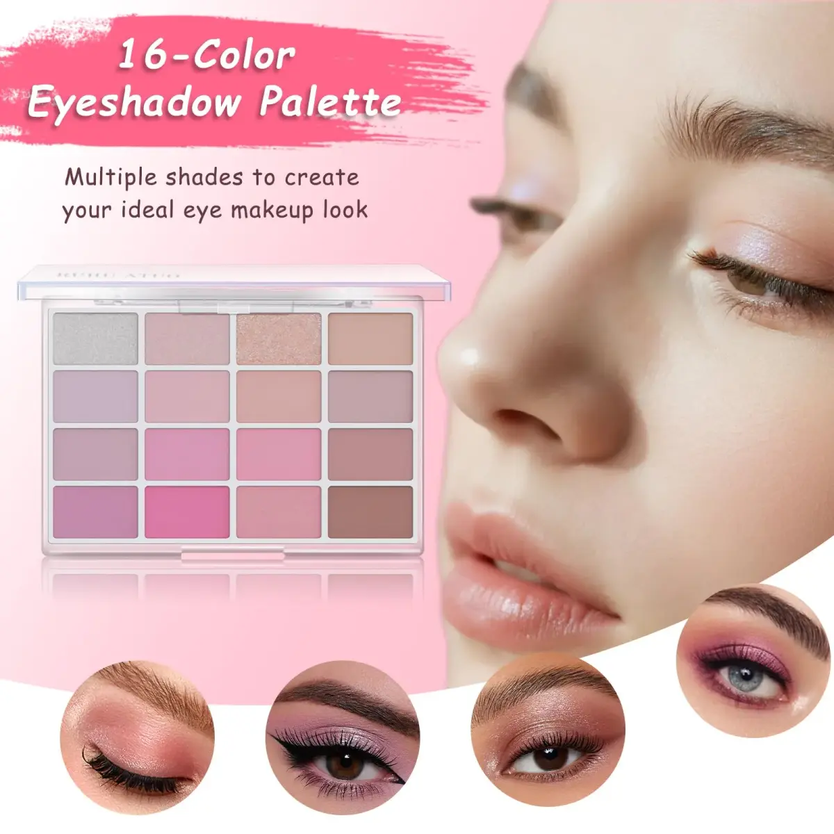MONRUEVT All-in-One Makeup Kit for Women & Teens | 16-Shade Eyeshadow Palette, Foundation, Brushes & More - view 3