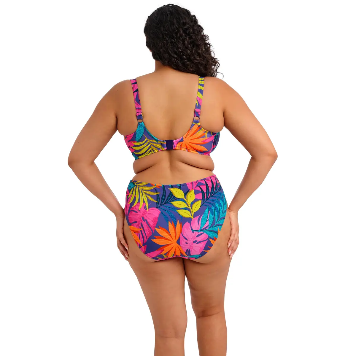 Elomi Swim Porto Rafti Mid Rise Bikini Brief Indigo 18 | Flattering, Supportive & Fully Lined - view 2