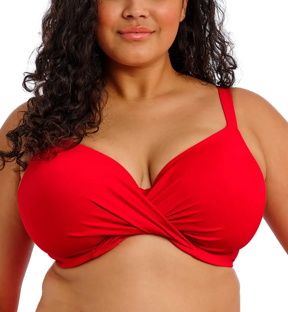 Elomi Swim Plain Sailing Underwire Bikini Top 36J Lava | Supportive Plunge Design - main product image